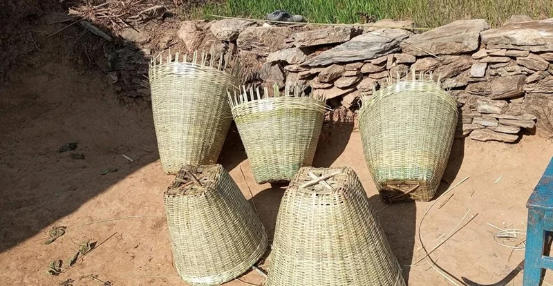 सुदूर पहाडमा पाइँदैन डोको, डालो र भकारी