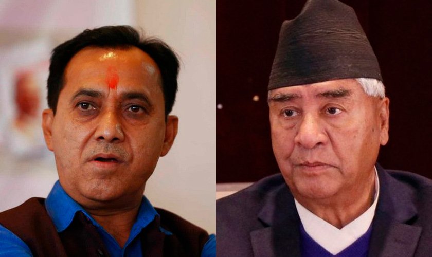 विश्वप्रकाशले देउवालाई भने– निर्वाचनअघि महाधिवेशन नगरिए महामन्त्रीबाट राजीनामा दिन्छु