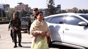 पूर्वराष्ट्रपति भण्डारीद्वारा जेन-जी आन्दोलनका ध्वस्त संसद भवनको अवलोकन